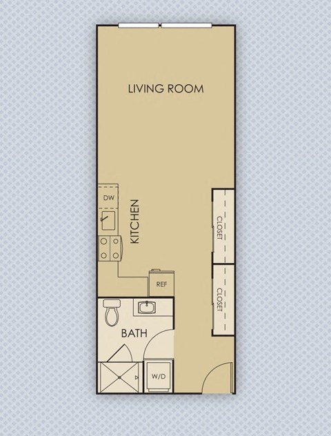 Tempo PDX Apartments Studio A3 Floor Plan